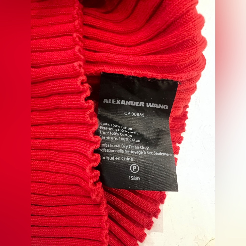 Alexander Wang Red Ribbed Knit - Picture 4 of 8